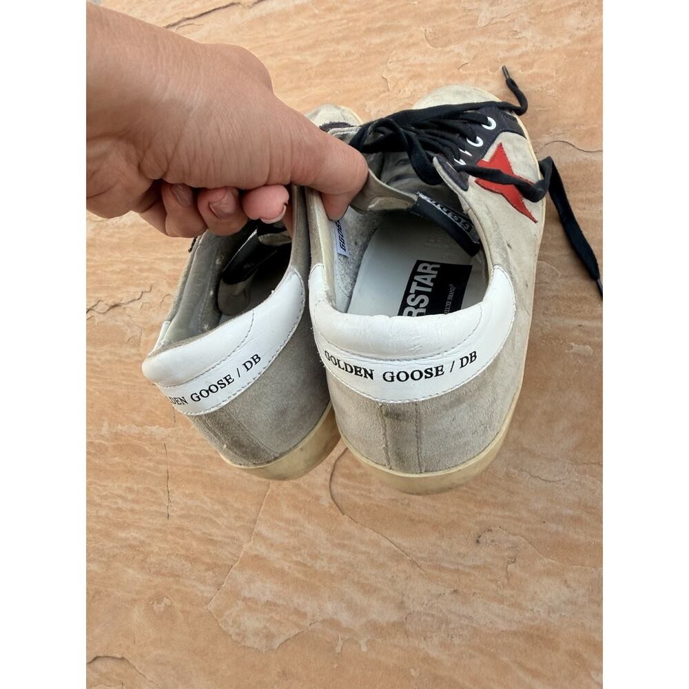 Size 39 Golden Goose Superstar Low Top Grey Red Star RG - Picture 6 of 6